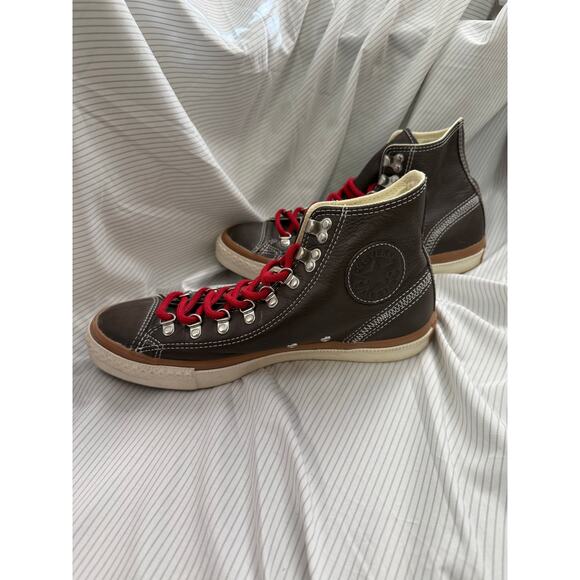 Converse Chuck Taylor Chocolate Brown Leather Hiker Hi Sneakers Sz 8 GS main image 6